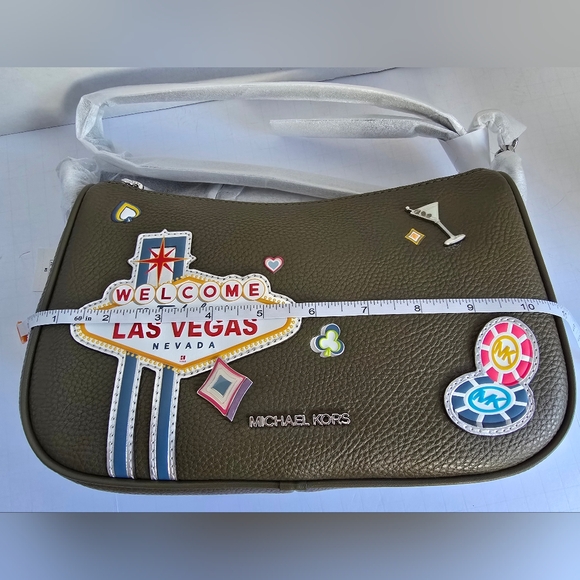 Michael Kors Olive Green Las Vegas Carmela Crossbody NWT - Picture 10 of 13
